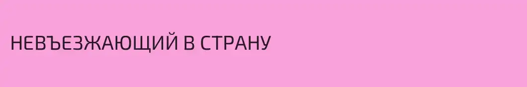 НЕВЪЕЗЖАЮЩИЙ В СТРАНУ